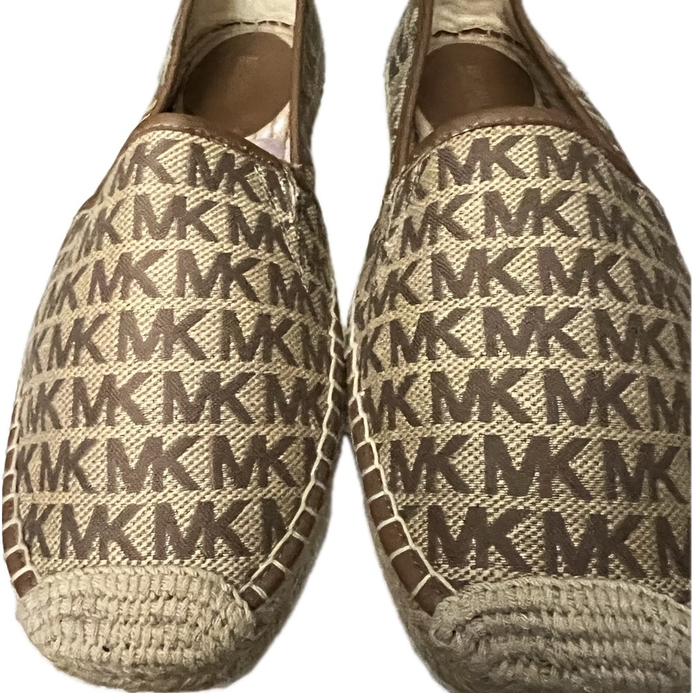 Michael Kors Lenny Signature Logo Jacquard Slip-On Espadrilles Size 9.5 casual